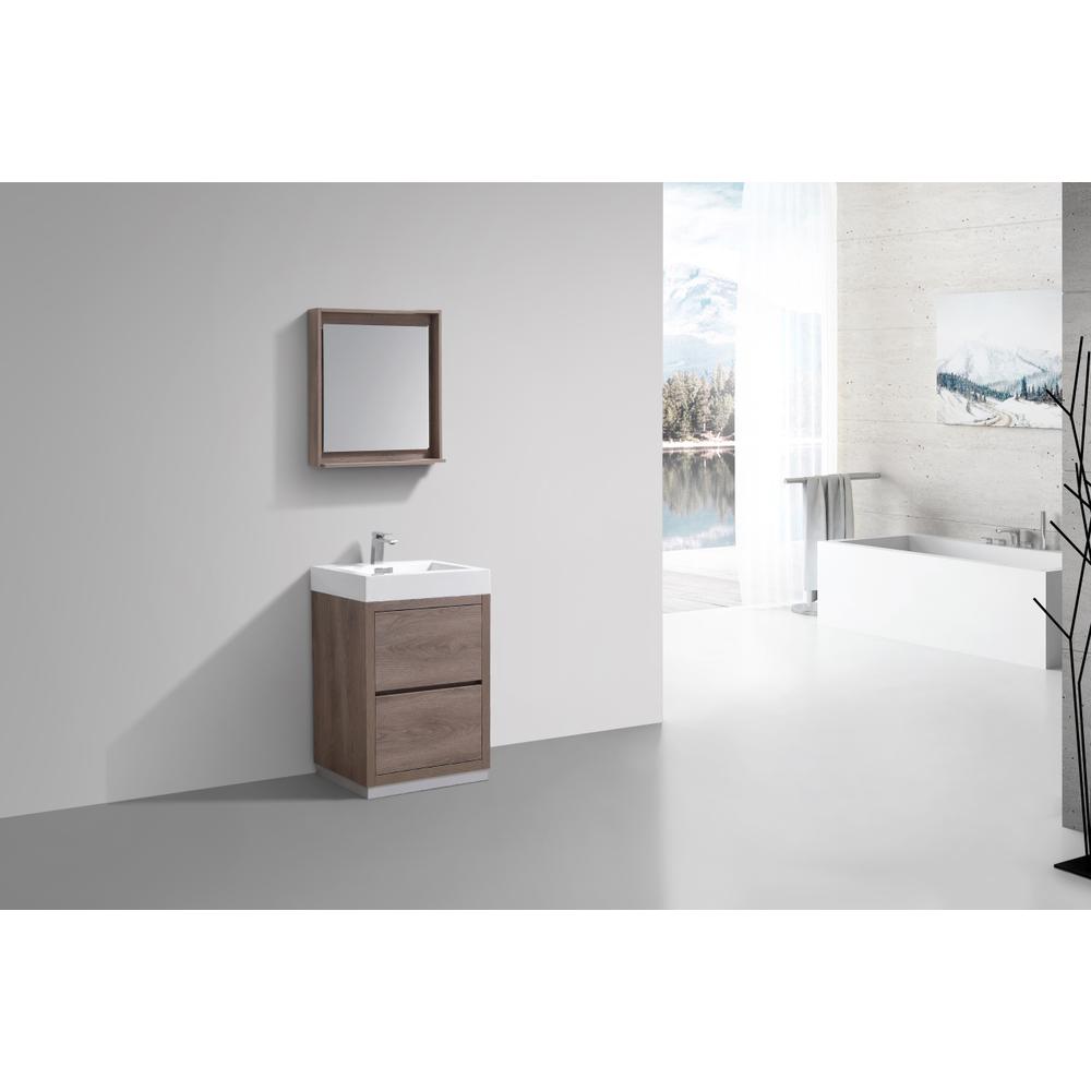 Bliss 24" Butternut Free Standing Modern Bathroom Vanity. Picture 2