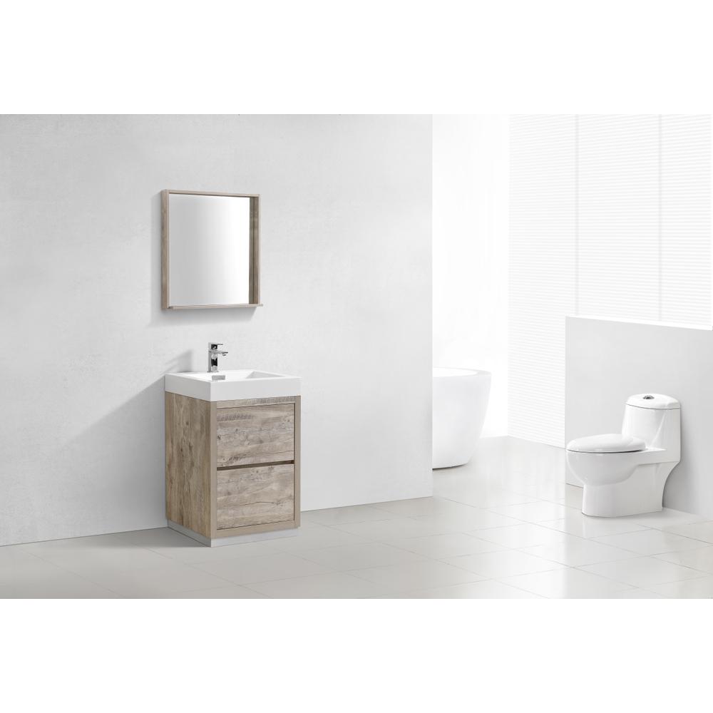 Bliss 24" Nature Wood Free Standing Modern Bathroom Vanity. Picture 3