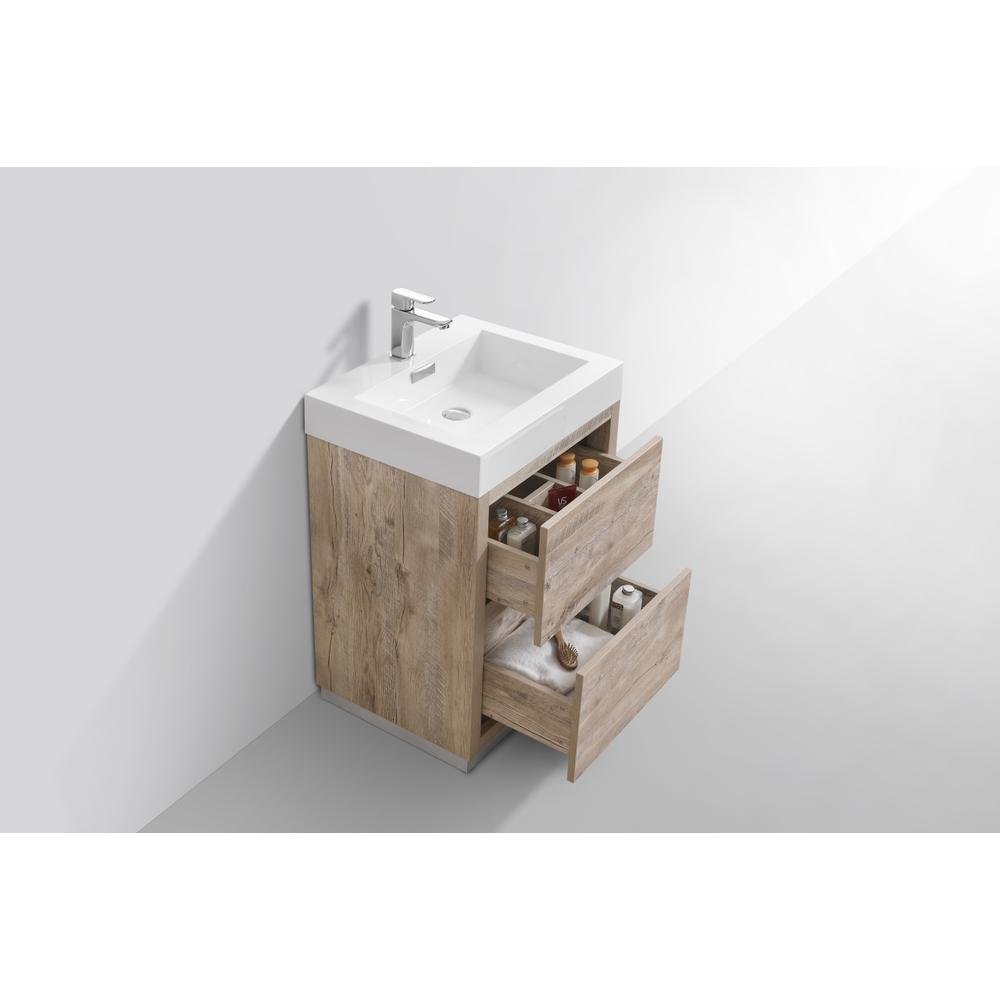 Bliss 24" Nature Wood Free Standing Modern Bathroom Vanity. Picture 5