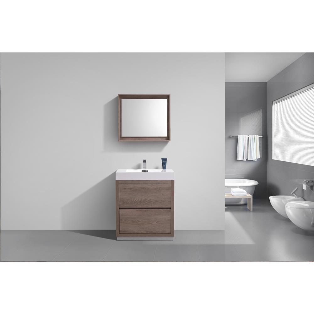 Bliss 30" Butternut  Free Standing Modern Bathroom Vanity. Picture 2