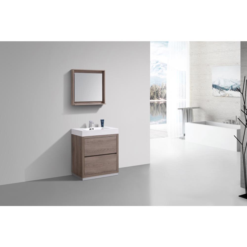 Bliss 30" Butternut  Free Standing Modern Bathroom Vanity. Picture 3