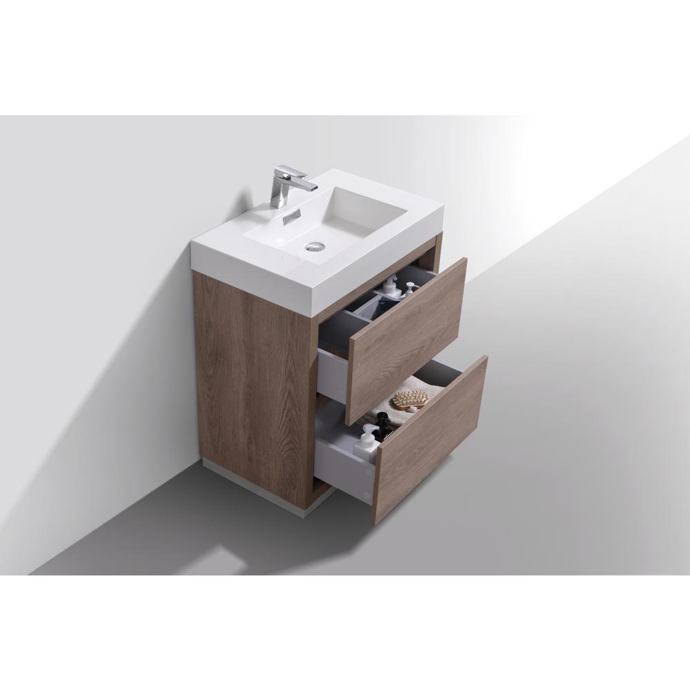 Bliss 30" Butternut  Free Standing Modern Bathroom Vanity. Picture 5