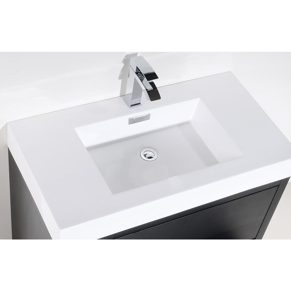 Bliss 36" Black Free Standing Modern Bathroom Vanity. Picture 4