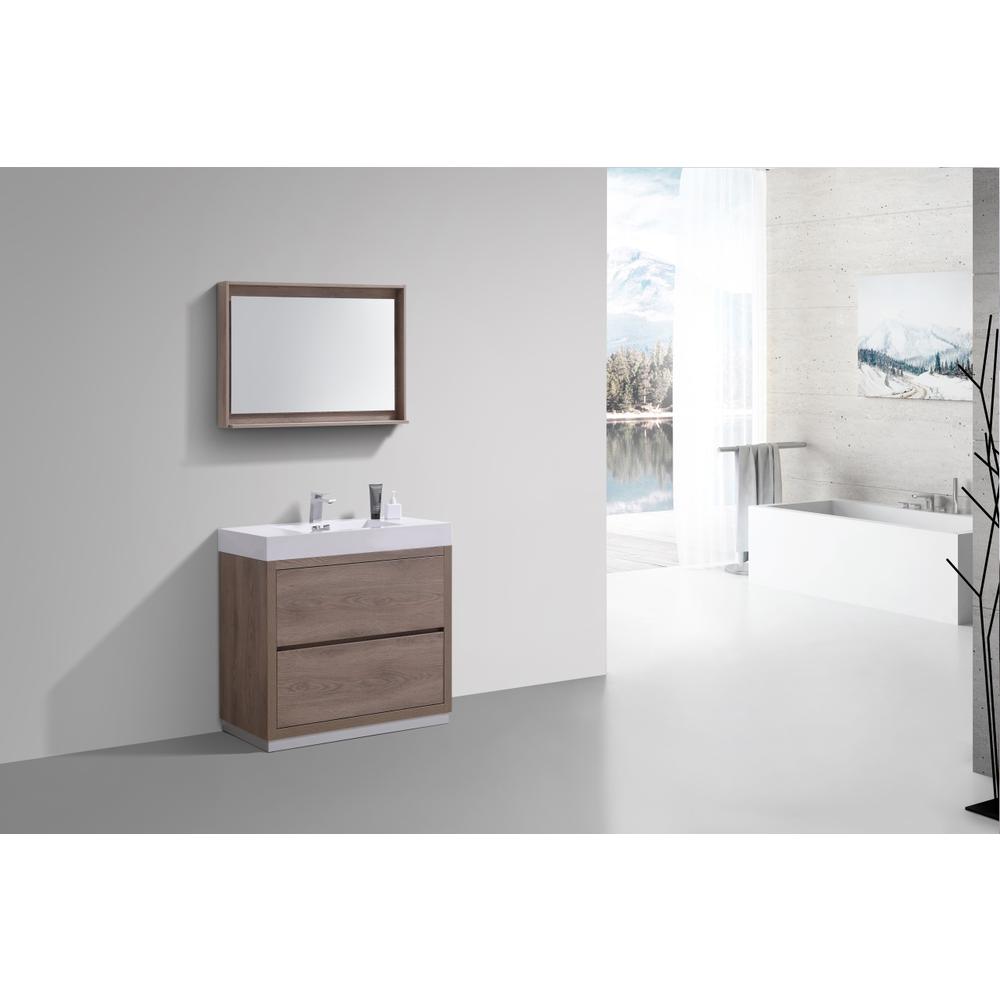 Bliss 36" Butternut  Free Standing Modern Bathroom Vanity. Picture 3