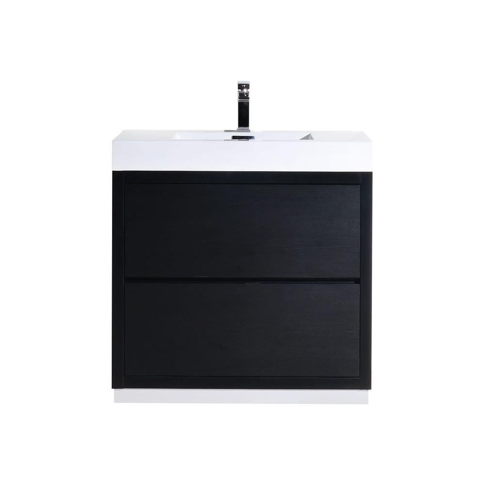 Bliss 40" Black Free Standing Modern Bathroom Vanity. Picture 1