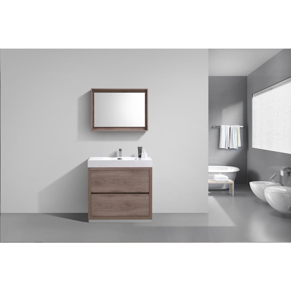 Bliss 40" Butternut Free Standing Modern Bathroom Vanity. Picture 2