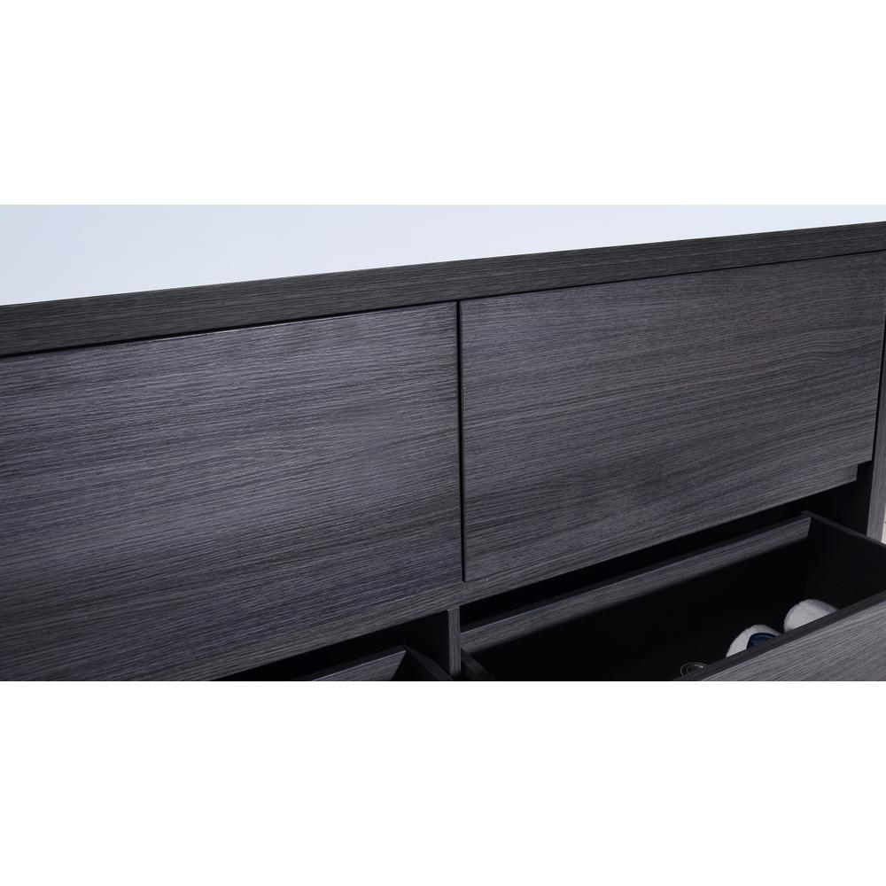 Bliss 60" Double Sink Gray Oak Free Standing Modern Bathroom Vanity. Picture 7