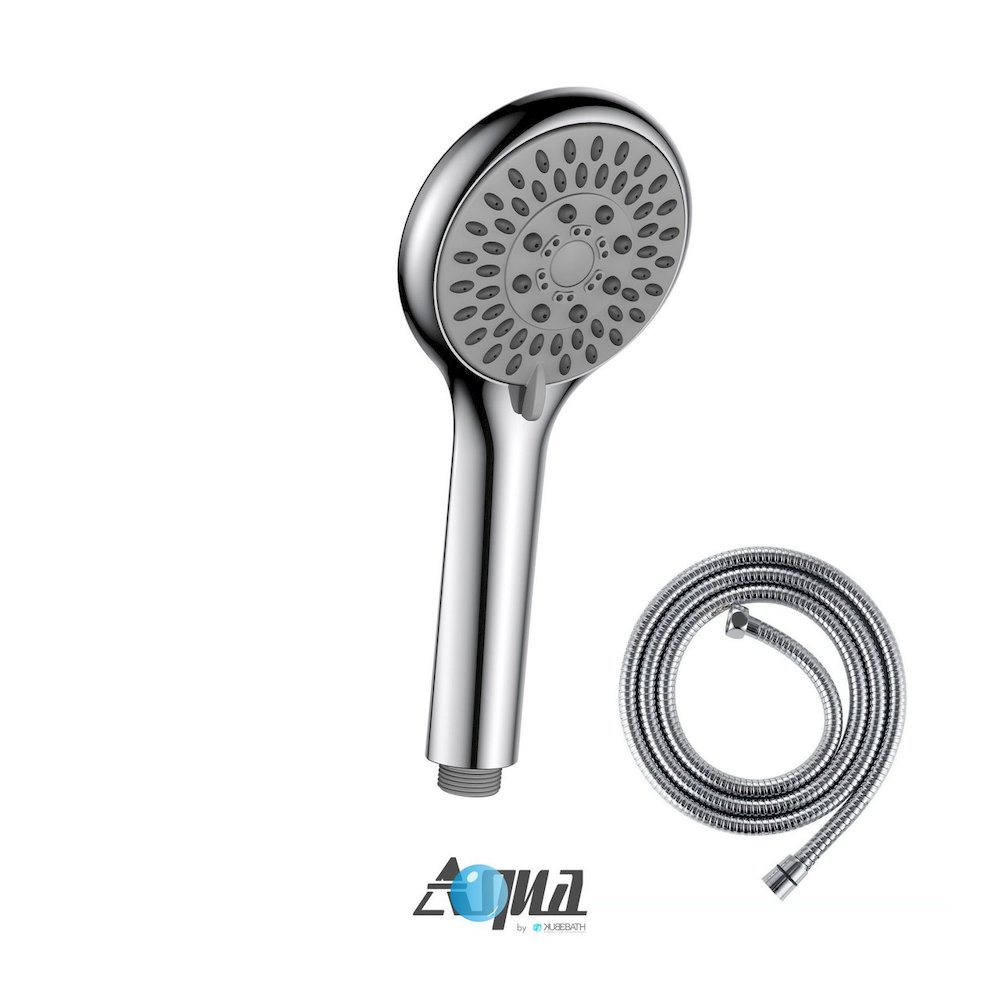 Aqua by KubeBath 4" Multifunction Handheld With Flexible Hose. Picture 1