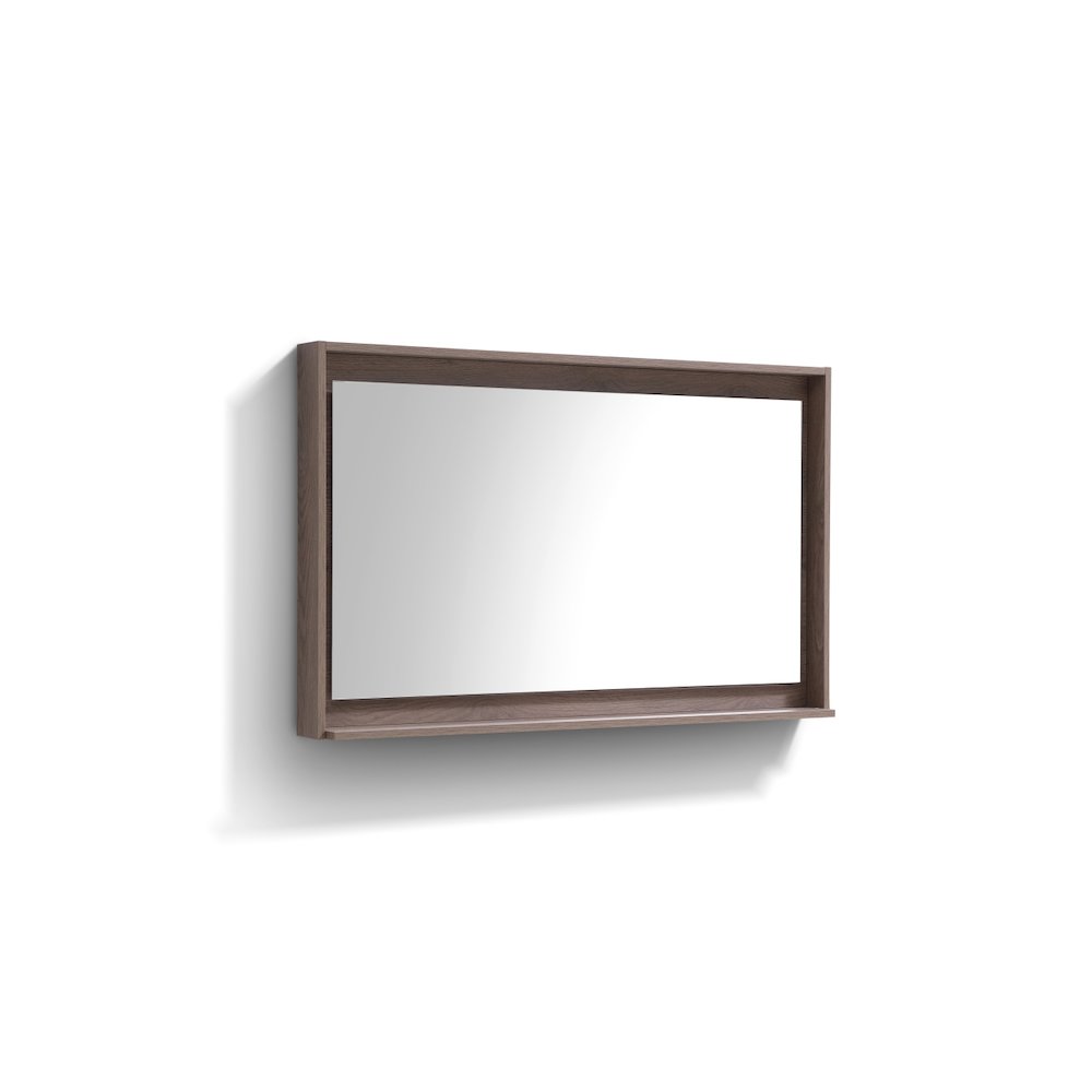 KUBE 48" Framed Mirror With Shelve - Butternut  Finish. Picture 2