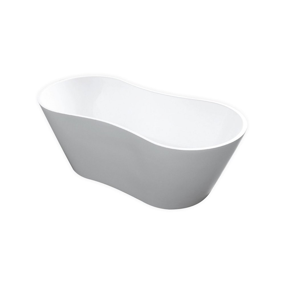 Kube Onde 67'' White Free Standing Bathtub. Picture 1
