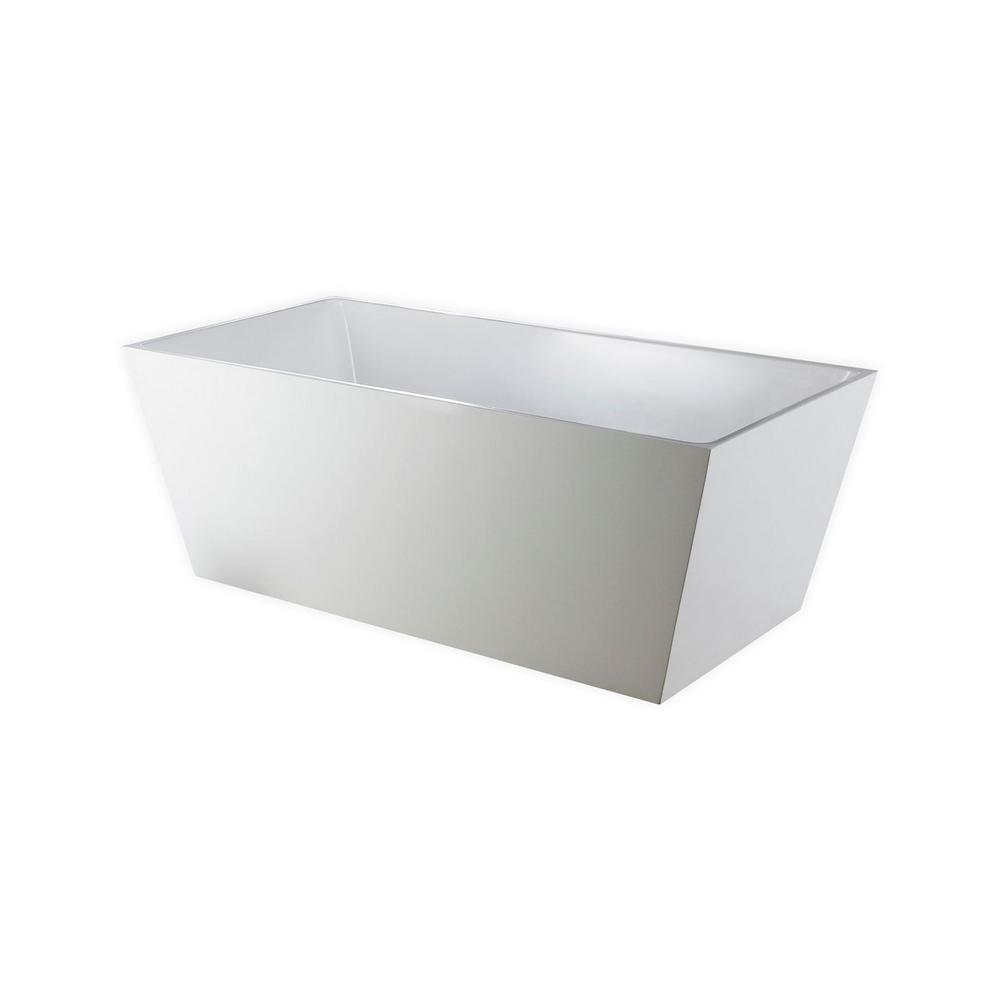 Kube Squadra 59" Free Standing Bathtub. Picture 1