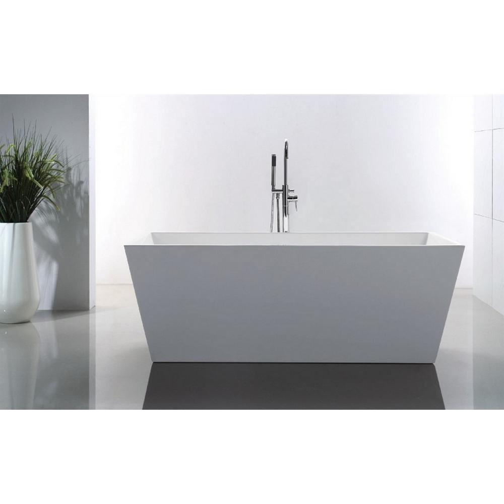 Kube Squadra 63" Free Standing Bathtub. Picture 6