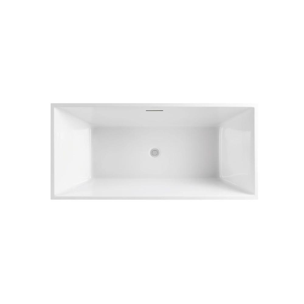 Kube Squadra 63" Free Standing Bathtub. Picture 7