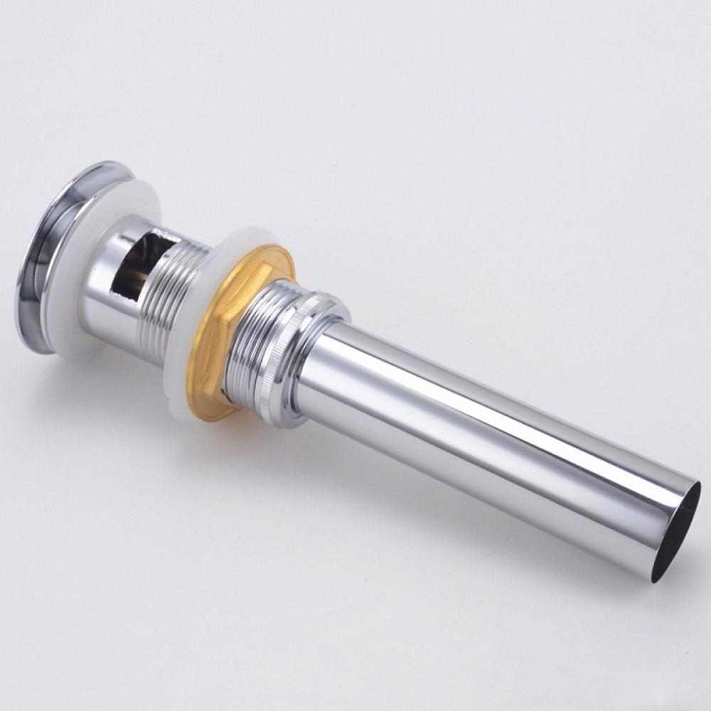 Solid Brass Construction Pop-Up Drain With Overflow - Chrome. Picture 2