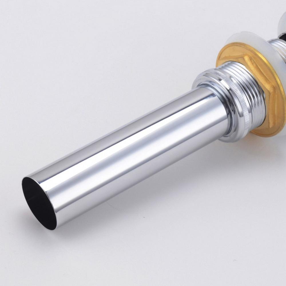 Solid Brass Construction Pop-Up Drain With Overflow - Chrome. Picture 4
