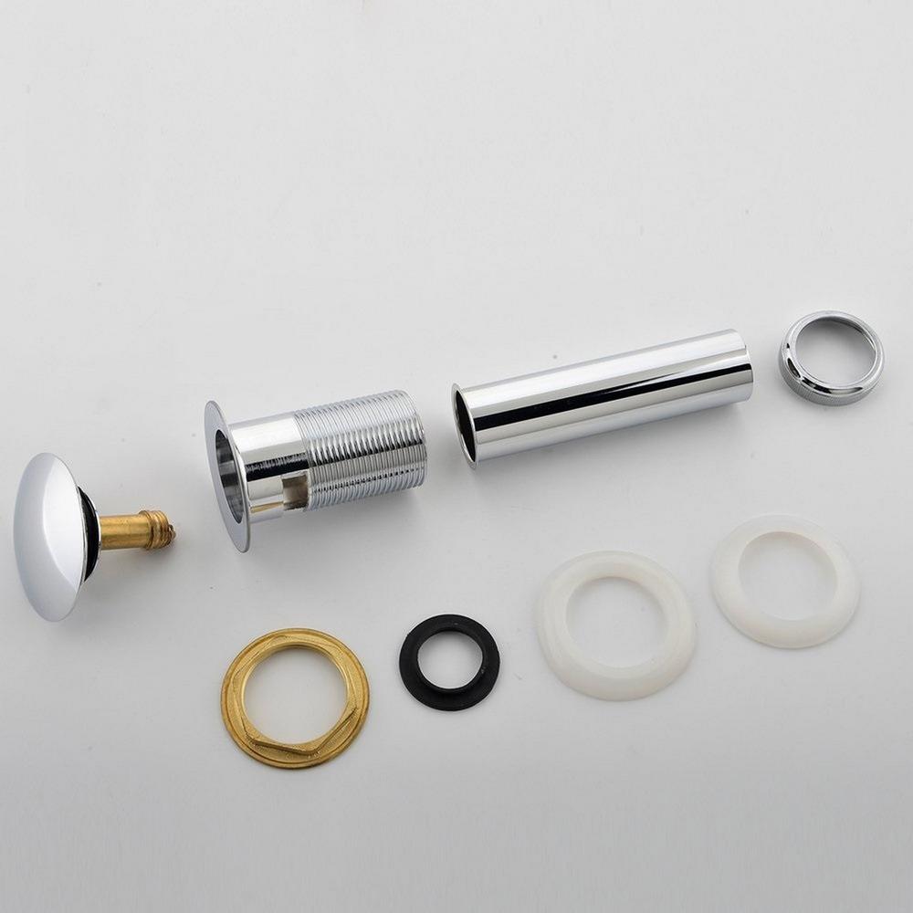 Solid Brass Construction Pop-Up Drain With Overflow - Chrome. Picture 5