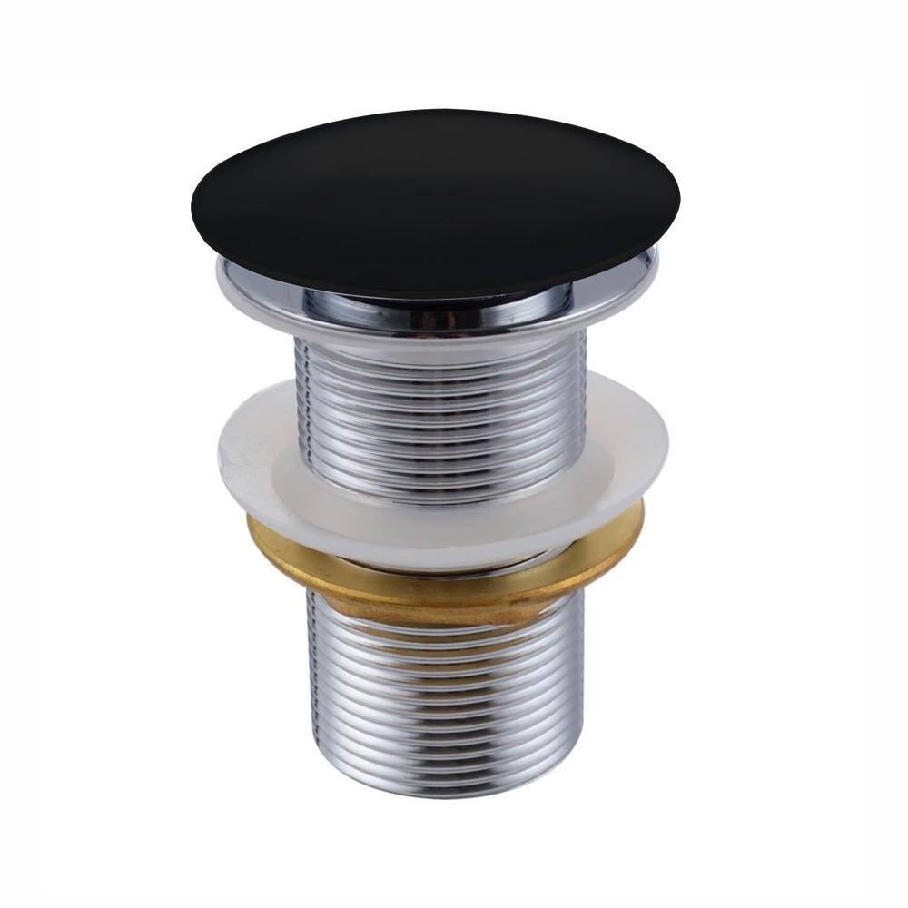 Solid Brass Pop-Up Drain NO Overflow - Black. Picture 1