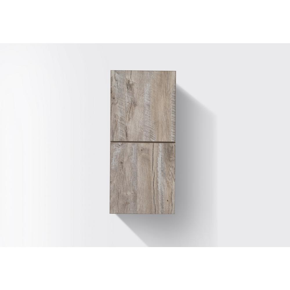 12" Wide by 24" High Linen Side Cabinet With Two Doors in Nature Wood Finish. Picture 2