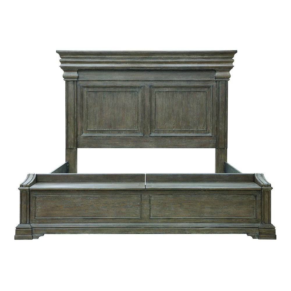 Madison Ridge Brown King Bed with Chest Footboard. Picture 4