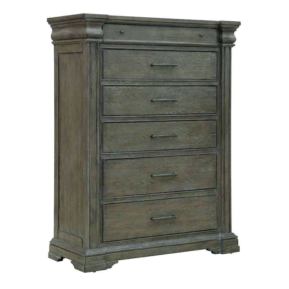Madison Ridge Brown 6 Drawer Chest. Picture 2