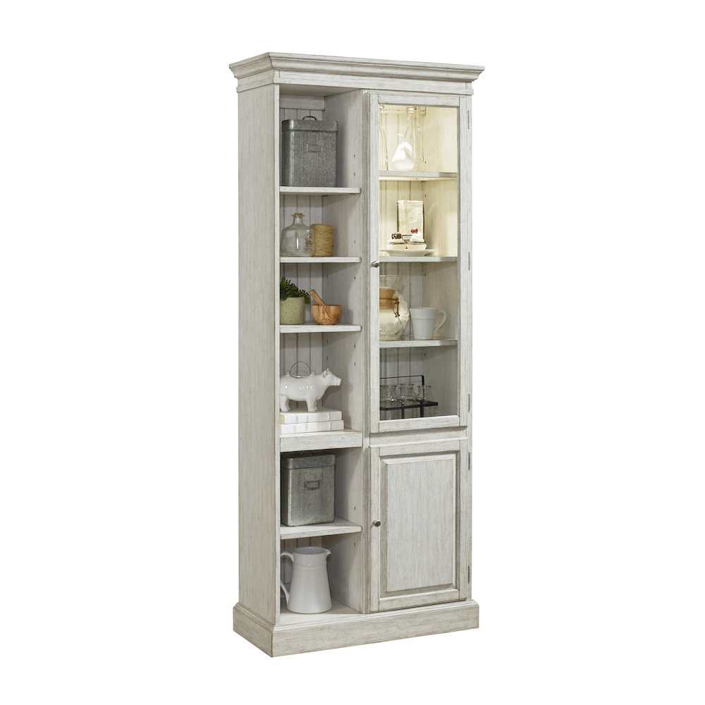 Display Curio Cabinet in Light Gray. Picture 2