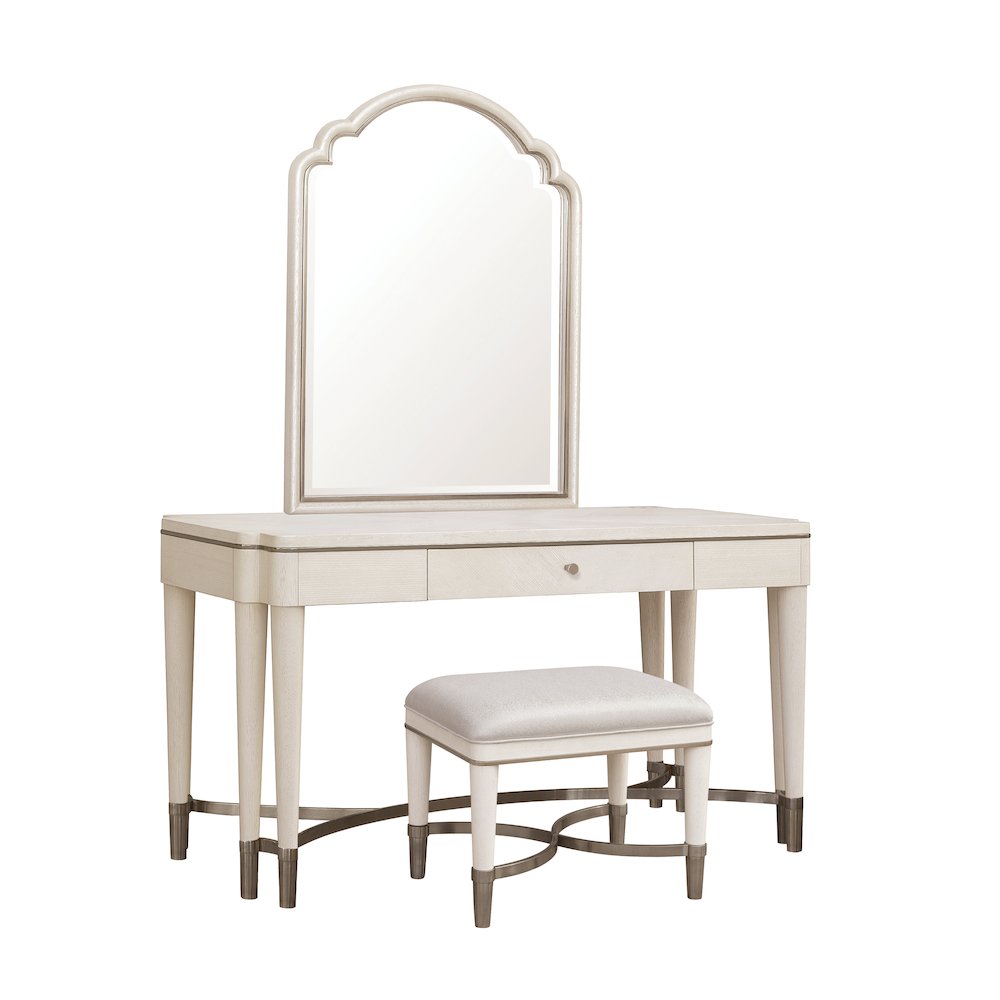 Grace Vanity and Mirror Set with Stool. Picture 2