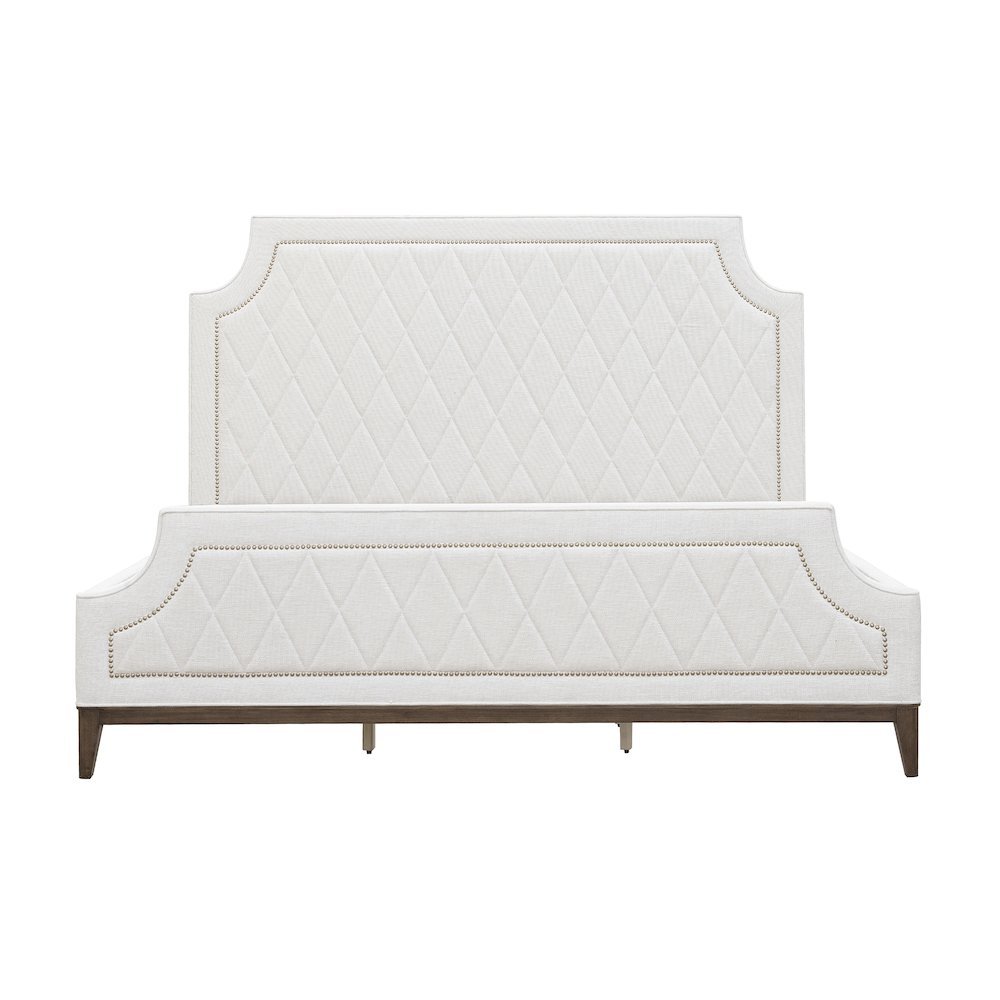 Asher Park King Upholstered Bed, Piano Brown Finish. Picture 3