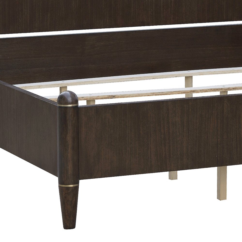Asher Park California King Poster Bed, Piano Brown Finish. Picture 7