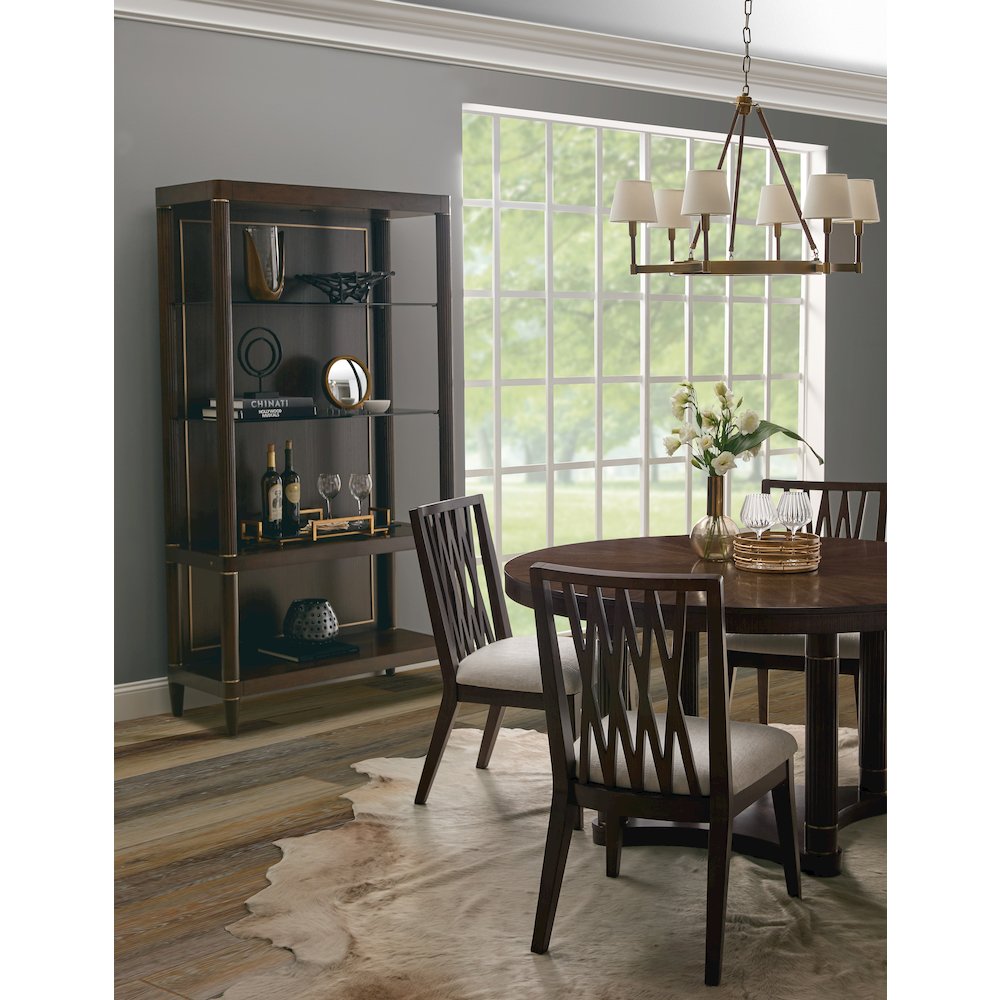 Asher Park Open Shelf Etagere, Piano Brown Finish. Picture 6