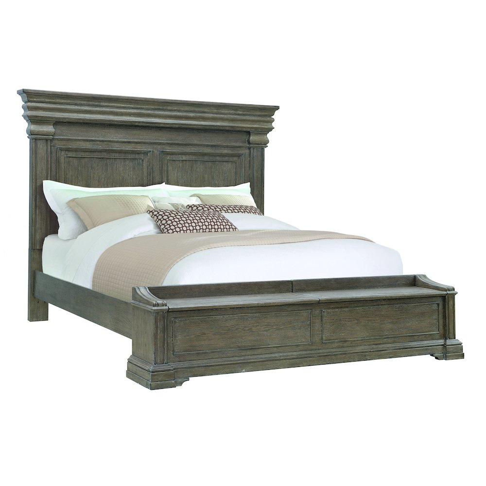 Madison Ridge Brown King Bed with Chest Footboard. Picture 2