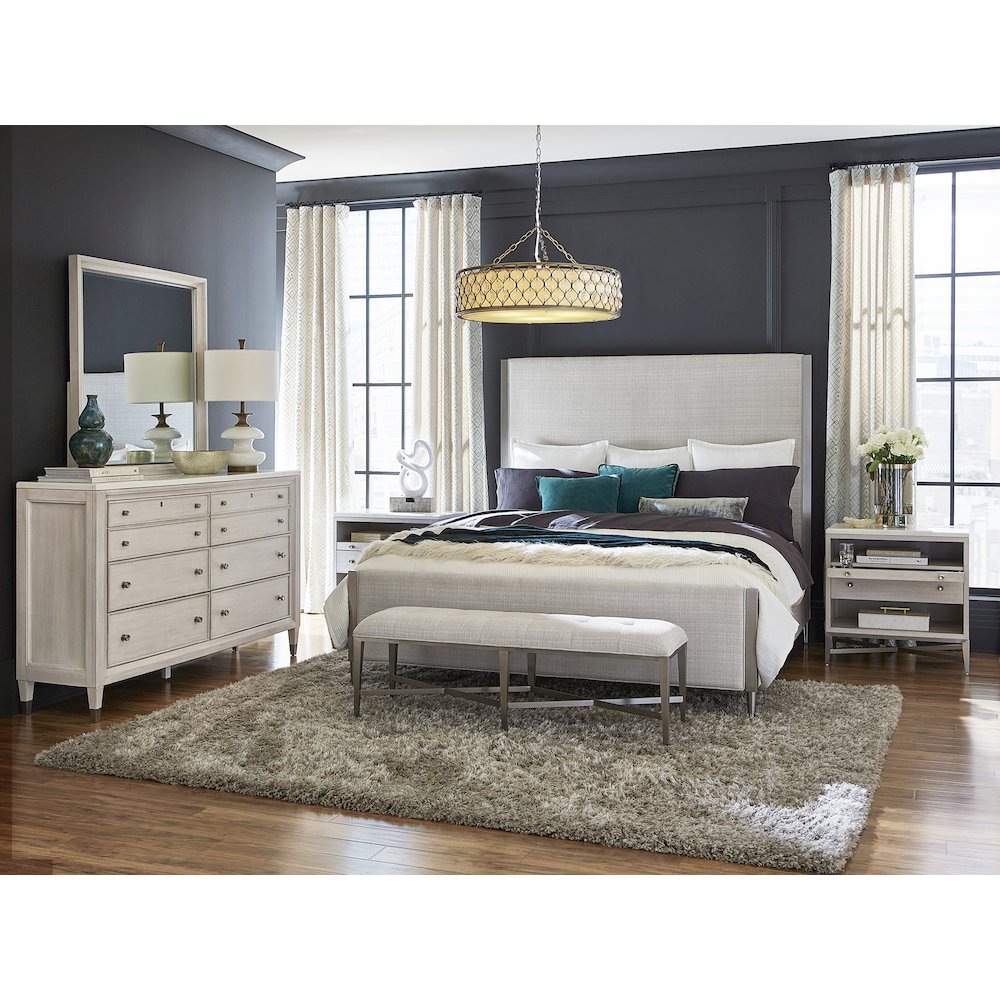 Ashby Place Accent Nightstand with Center Drawers and USB-C Port. Picture 10