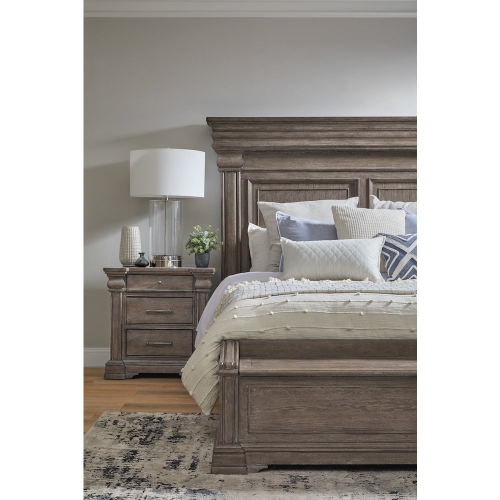 Madison Ridge Brown 3 Drawer Nightstand. Picture 10