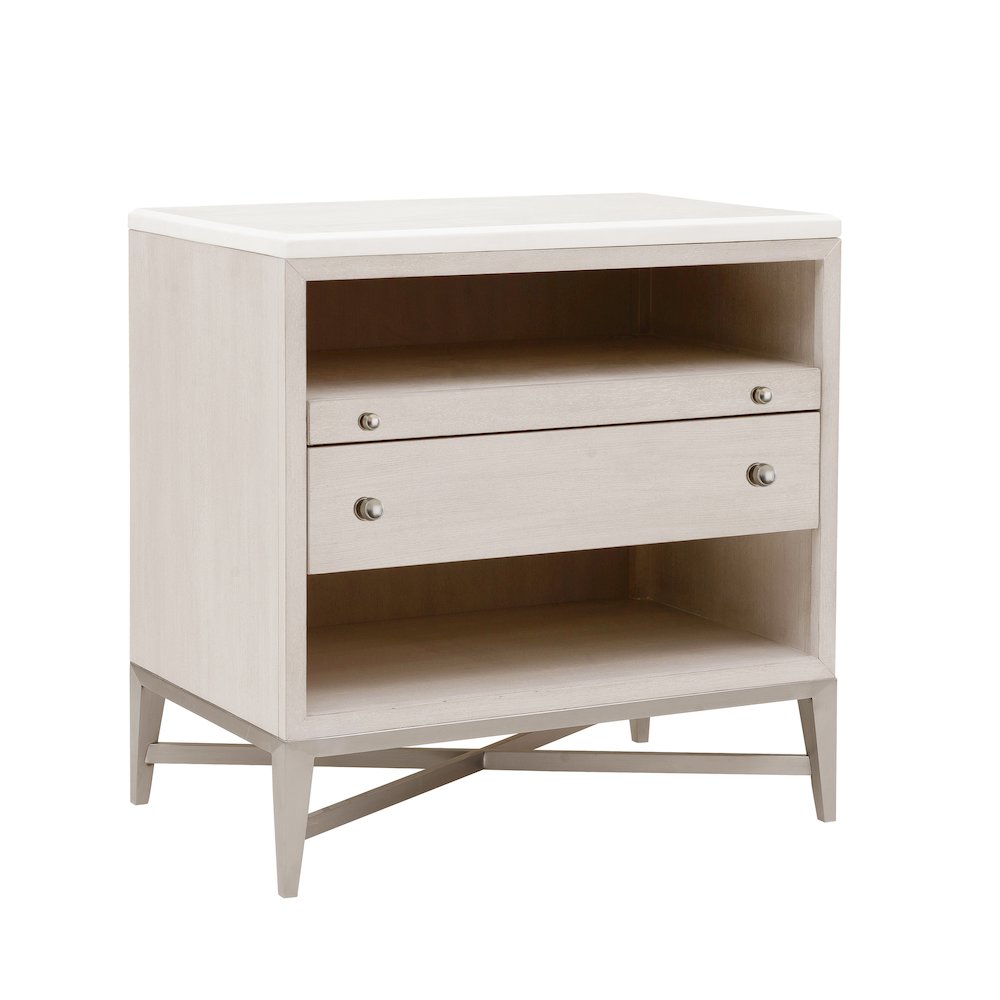 Ashby Place Accent Nightstand with Center Drawers and USB-C Port. Picture 4