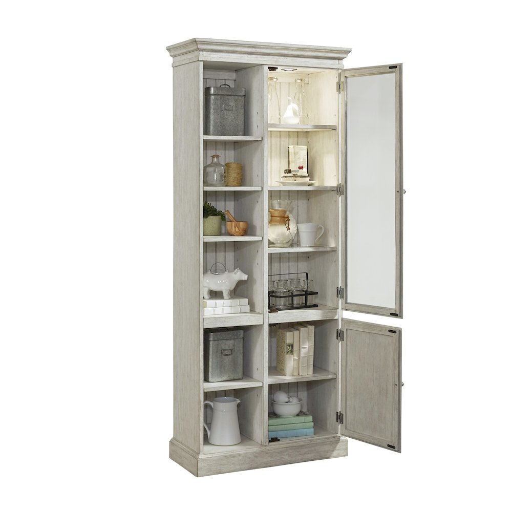 Display Curio Cabinet in Light Gray. Picture 3