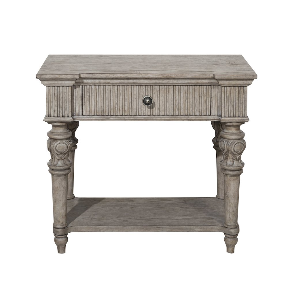Kingsbury 1 Drawer USB Charging Open Nightstand. Picture 1