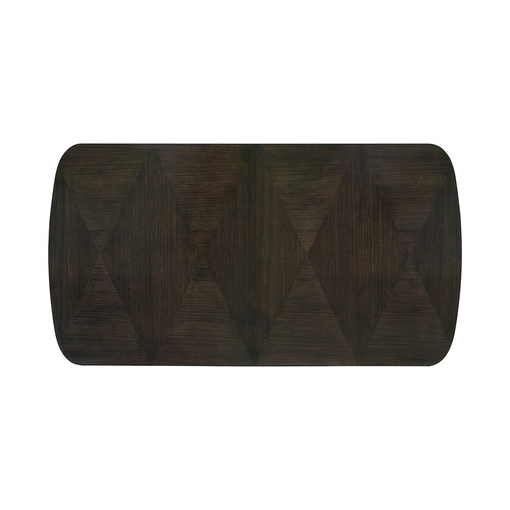 Asher Park Leg Dining Table, Piano Brown Finish. Picture 5