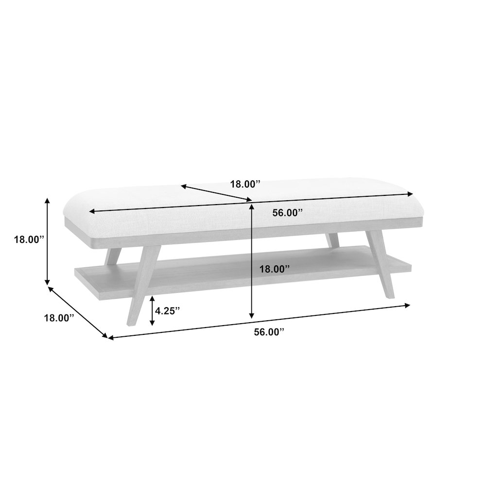 Quincy Upholstered Bed Bench. Picture 7