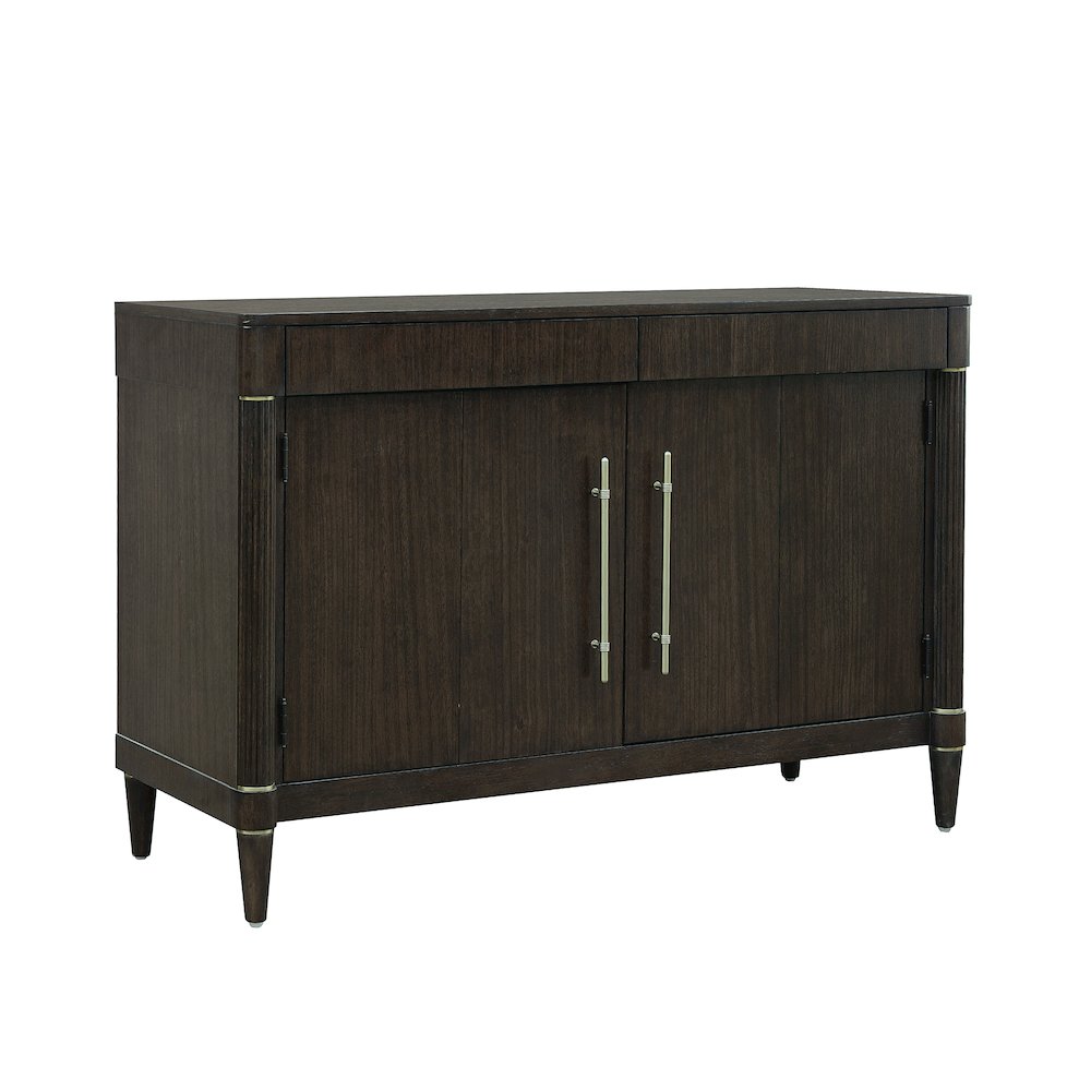 Asher Park 2 Door Server with Storage Drawer, Piano Brown Finish. Picture 1