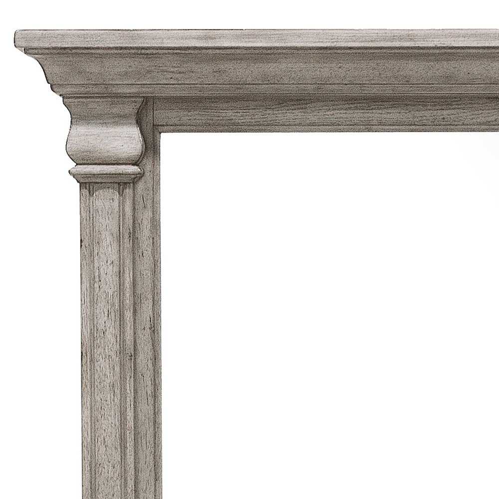 Madison Ridge Framed Dresser Mirror in Heritage Taupe. Picture 6