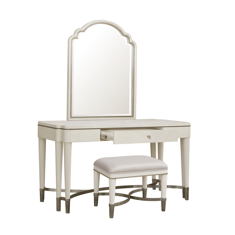 Grace Vanity and Mirror Set with Stool. Picture 3