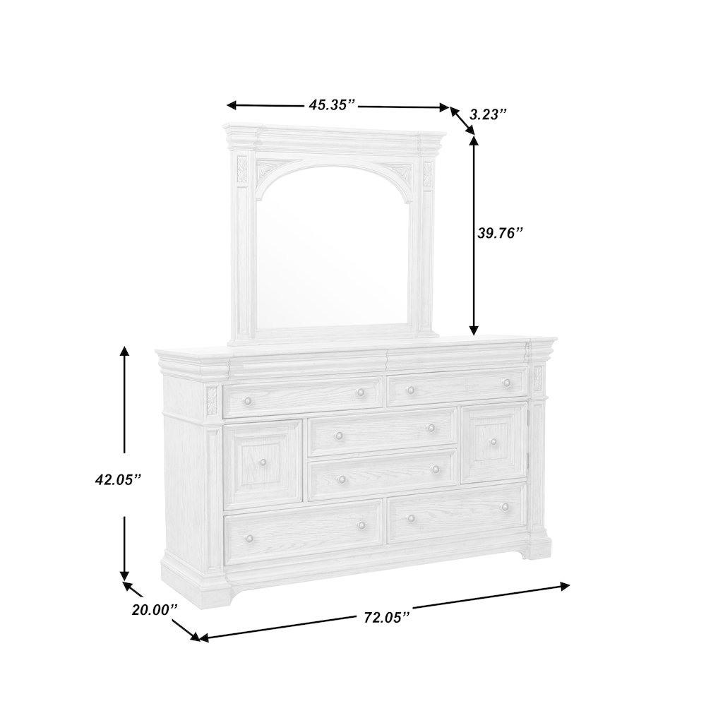 Kingsbury Dresser and Mirror. Picture 8