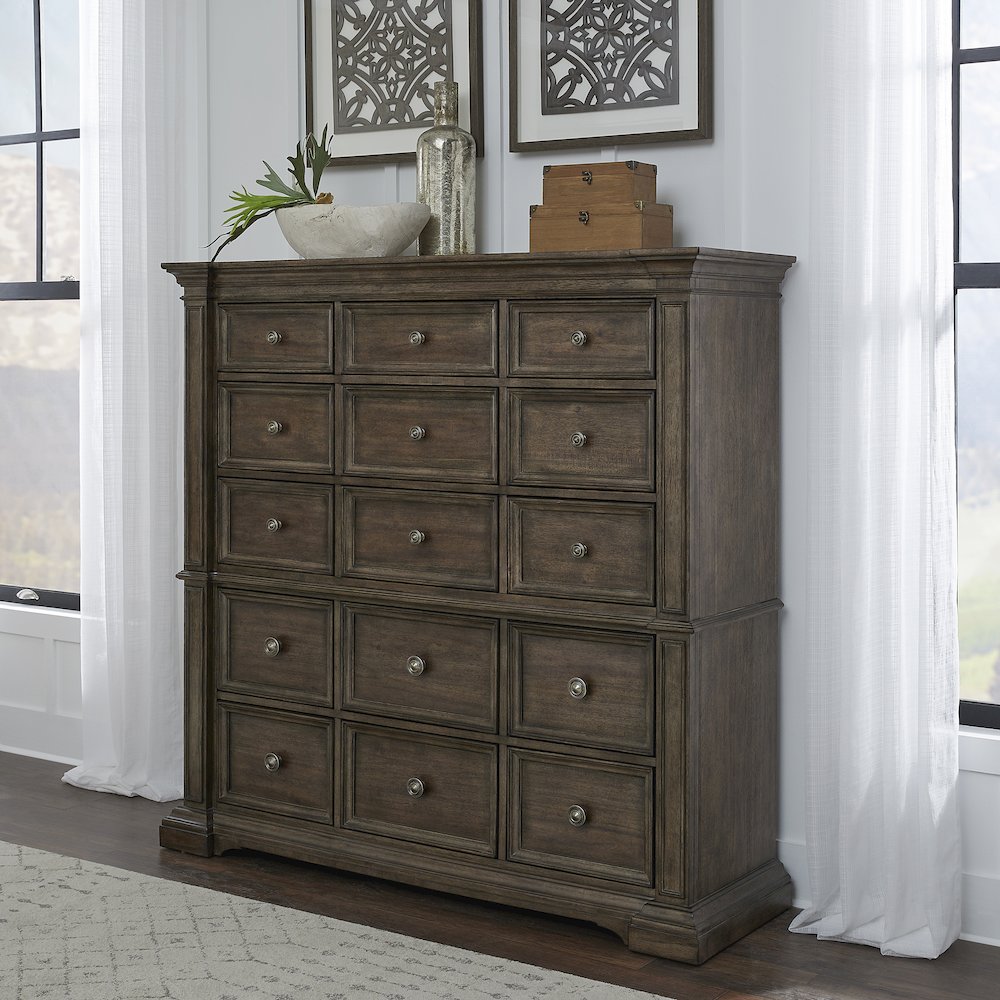 Woodbury 15-Drawer Master Chest in Cowboy Boots Brown. Picture 8