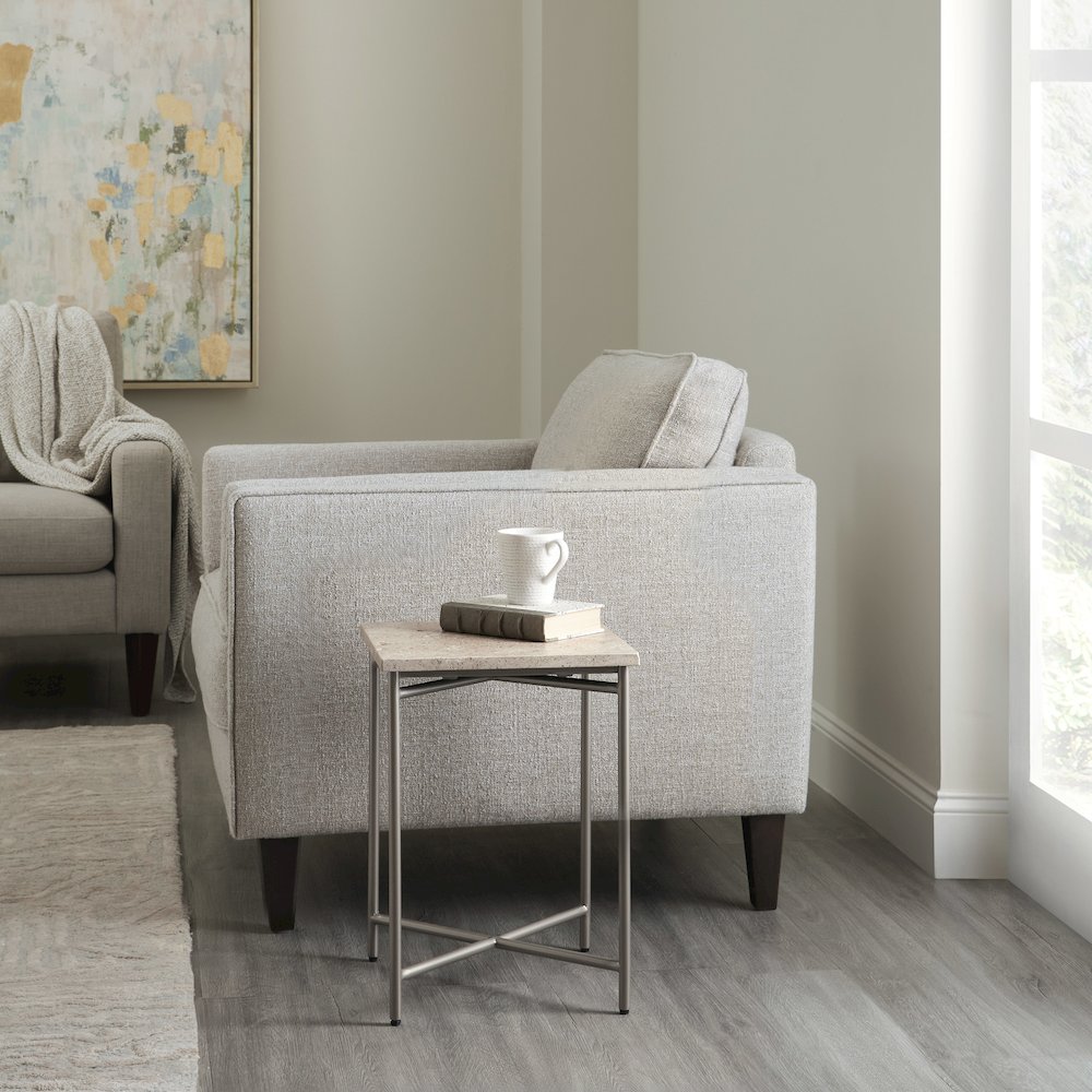 Small Stone Top Nesting table. Picture 7