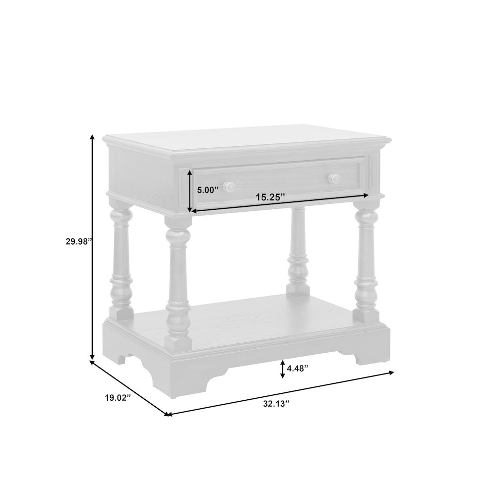 Hickory Creek Bachelor's Chest with Storage Drawer. Picture 8