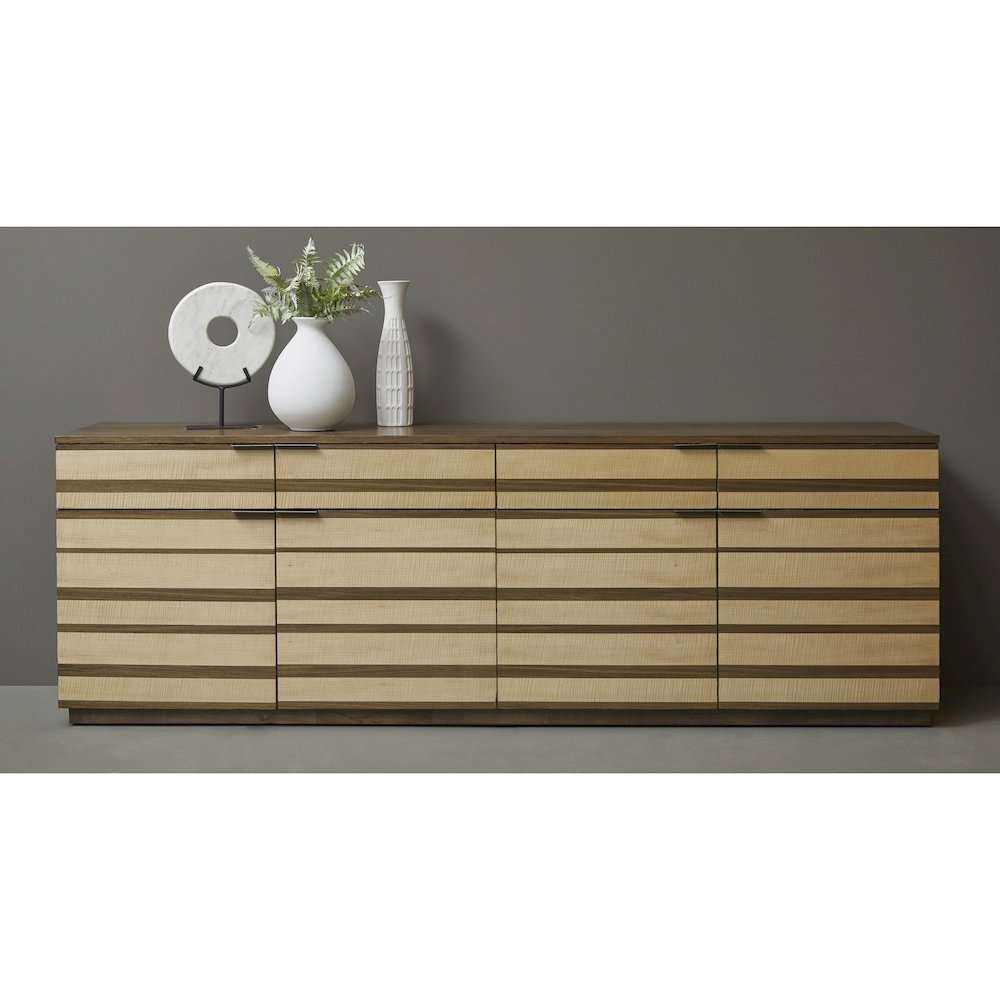 Multi-tonal 4 Door Credenza with Drawers. Picture 9