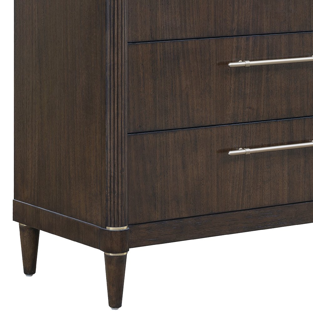 Asher Park 6 Drawer Chest, Piano Brown Finish. Picture 5