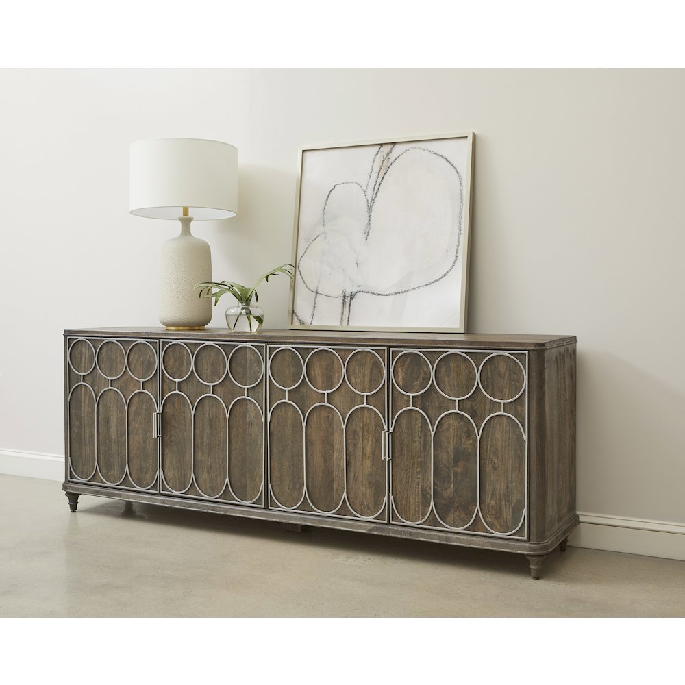 4-Door Console with Tray Drawers. Picture 8