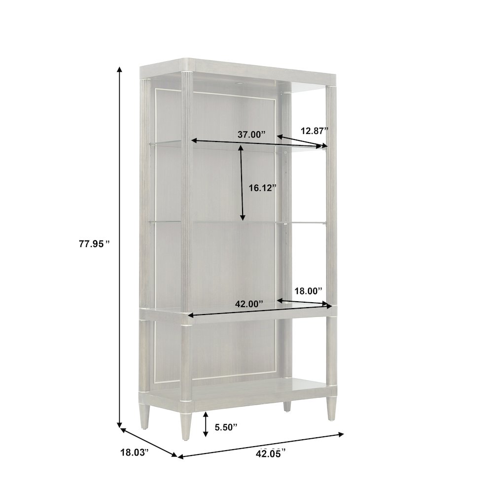 Asher Park Open Shelf Etagere, Piano Brown Finish. Picture 5