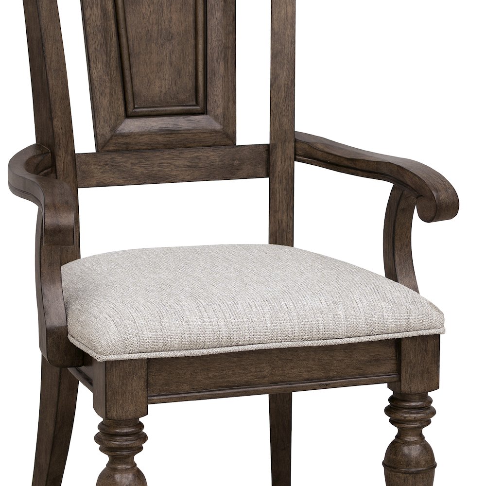 Woodbury Wooden Arm Chair in Cowboy Boots Brown. Picture 5