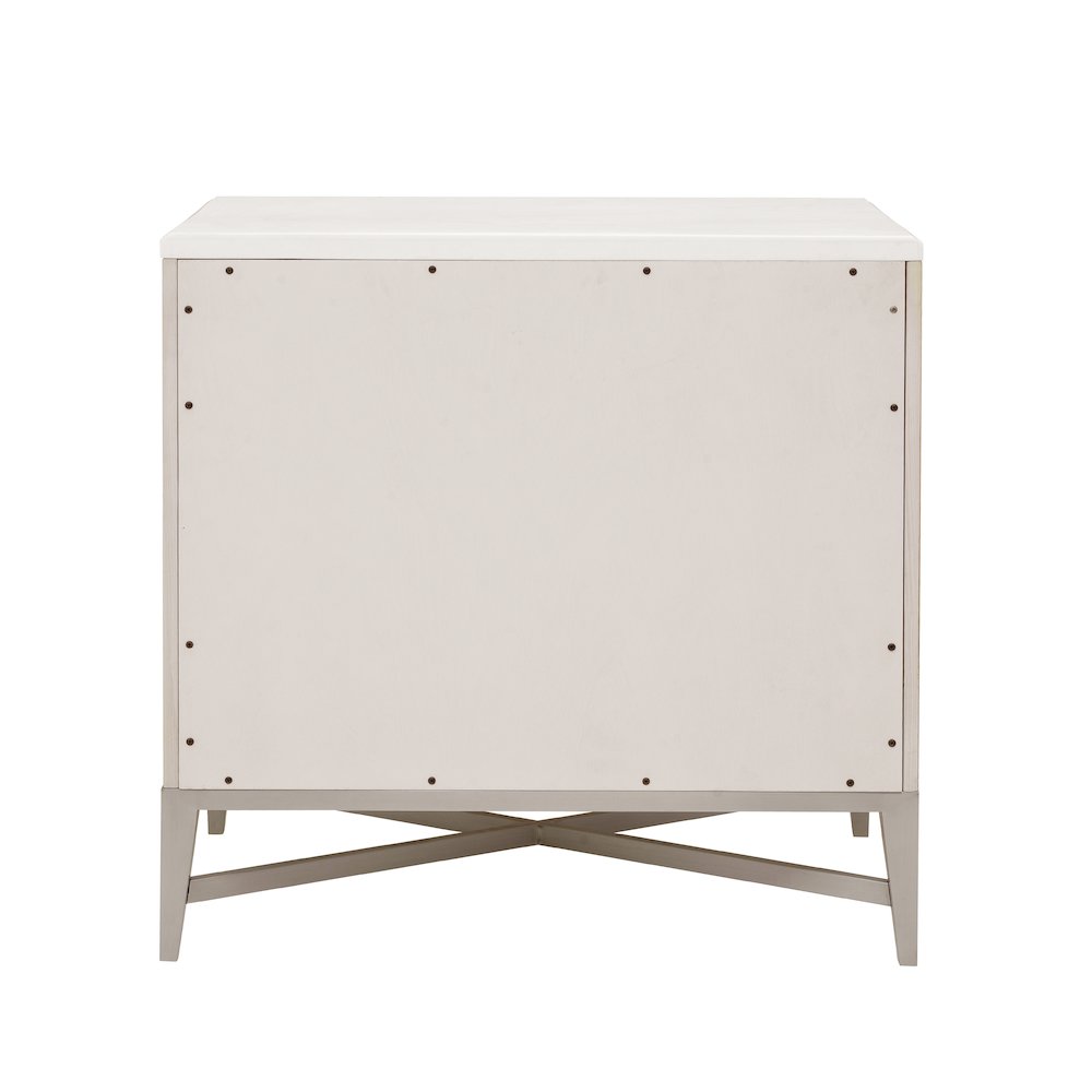 Ashby Place Accent Nightstand with Center Drawers and USB-C Port. Picture 5